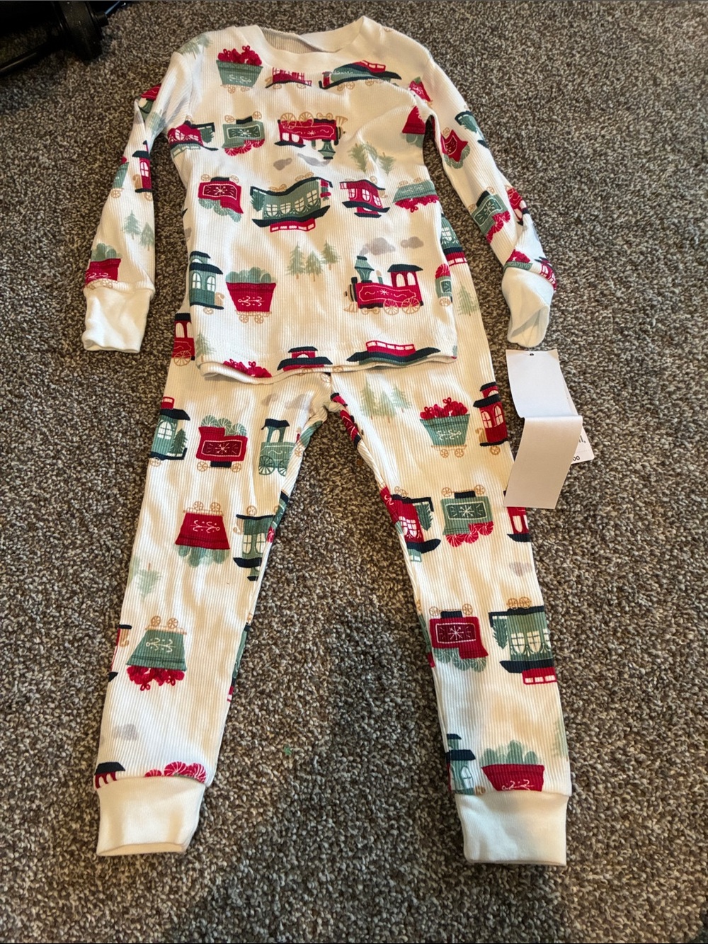 CartersToddler Holiday Train Print Pajama Set size 18 mo